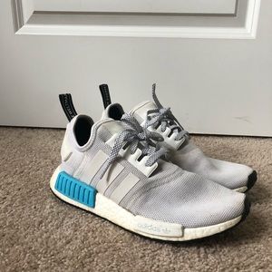 Adidas white and blue NMD